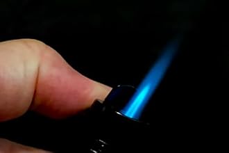 Turbo Jet Clipper Lighter - Black Metal