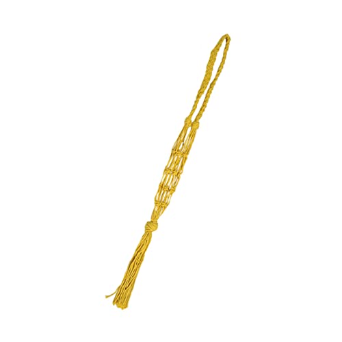 Alipis Cotton Wine Tote Bag Mesh Design Portable Reusable Wine Carrier for Travel and Picnics Yellow Bottle Holder