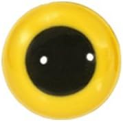 CalCastle CraftCalCastle Craft Animal Eyes with Black Centers & Metal Washers 12mm Yellow 12pcs/pkg