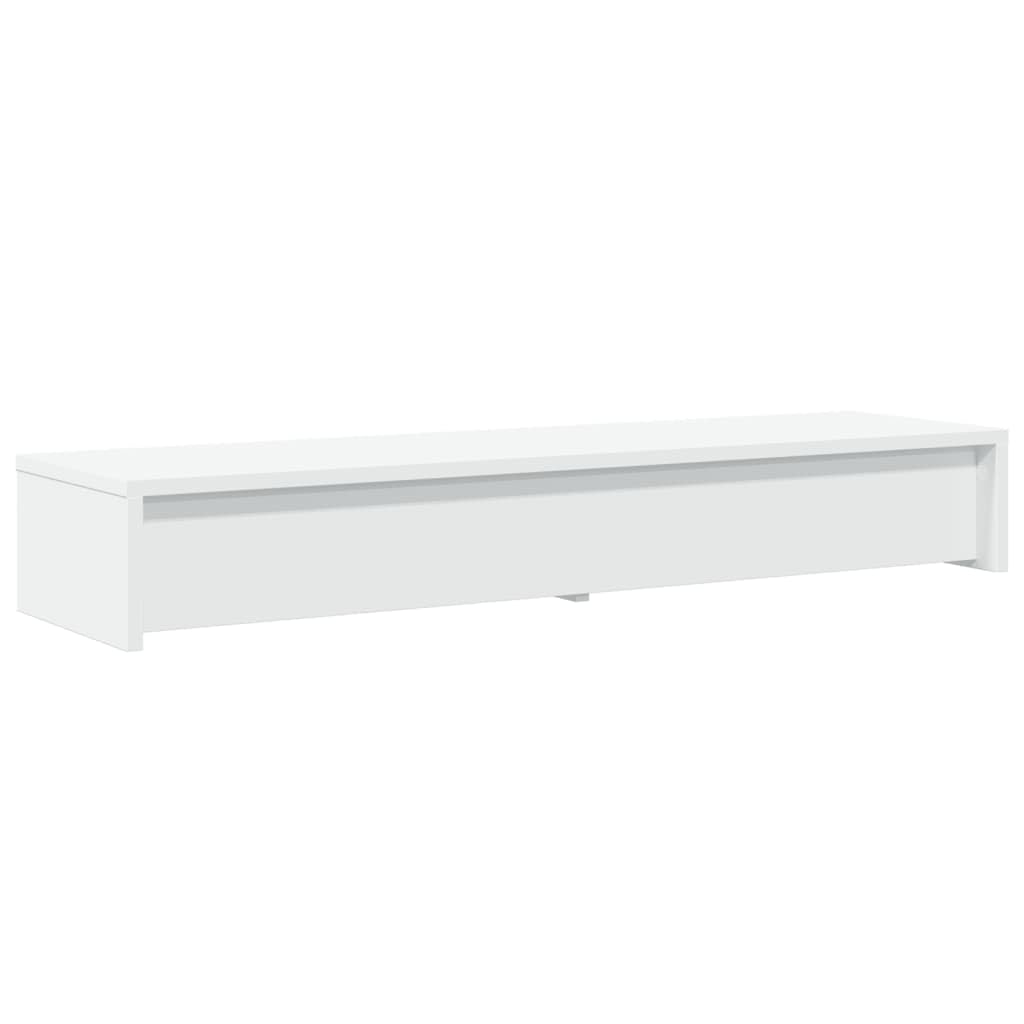 vidaXL Soporte para Monitor con cajones Blanco 100x27x15 cm Madera de ingeniería