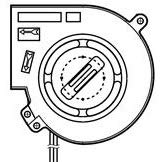 09533GA-12K-AA-00, Blowers & Centrifugal Fans DC Blower, 95x33mm, 12VDC, 20.5CFM, Lead Wires