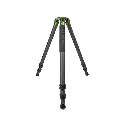 Fatboy Tripods Traverse 3 Section Tripod - Carbon Fiber and Aluminum Tripod with Durable Frame Lightweight Stable Bubble Level Adjustable Legs and Hands-Free Operation for Hunting Shooting