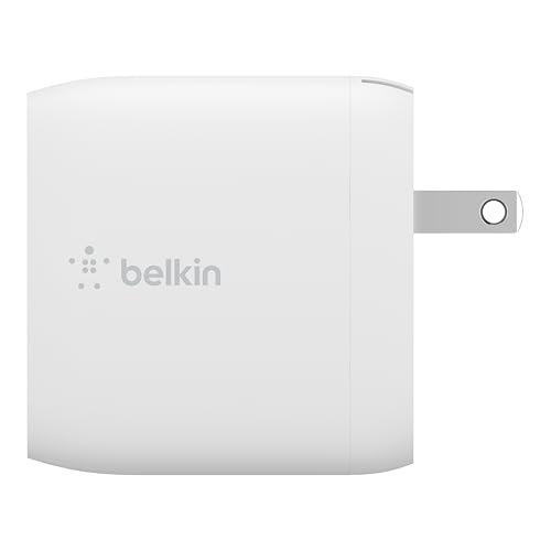 Belkin 24W Dual Port USB Wall Charger - Lightning Cable Included - iPhone Charger Fast Charging - USB Charger Block for Power Bank, iPhone 14, iPhone 13, iPhone 12, iPhone 11, iPad Pro, Samsung & more