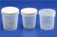 Kendall 14000 Polypropylene Sage Specimen Container, Sterile, 5 oz Capacity (Case of 100)