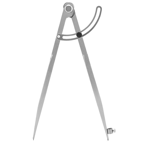 QWORK® Compas Réglable 300 mm, Compas Pointu de Marquage avec Aile Verrouillable et Porte-crayon, pour Menuisier, Travail Métaux, Travail du Cuir