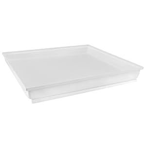 RecPro RV White Shower Pan | Camper Shower Pan (Corner Drain, 27″ x 24″)