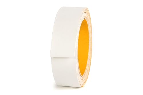 BRICOROLL - Canto Autoadhesivo - Fácil aplicación sin plancha - Material Melamina - Color Blanco Rugoso - Ancho 25mm x Largo 5m - Acabado Profesional - Alta resistencia - Fabricado en España