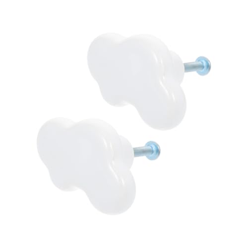 ULDIGI Elegant Cartoon Cloud Knob Set Ceramic Drawer Handles Single Hole Pulls for Bedroom Kitchen Cabinet