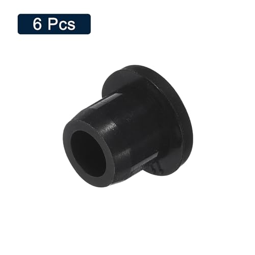 Image of uxcell 6 Pieces Black Plug Holes, H11 Waterproof Rubber Button Plug for 11mm / 0.43 inch Hole