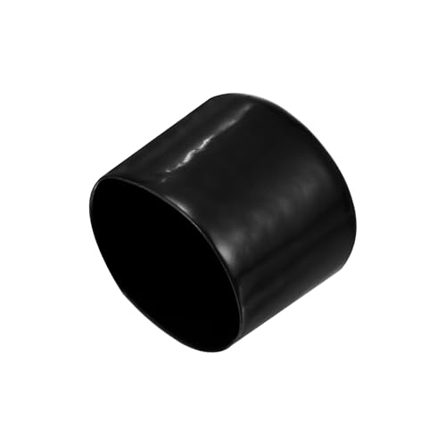 Image of uxcell 2pcs Rubber End Caps 53mm(2 1 /16 inch) ID Vinyl Round Tube Bolt Cap Cover Screw Thread Protectors Black, 40mm Height
