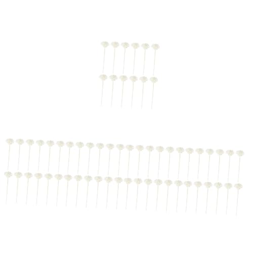 CORHAD 60pcs Simulated Flower Diffuser Sticks Refill Accessories for Home Handmade White Craft Sticks for and Air Refreshing
