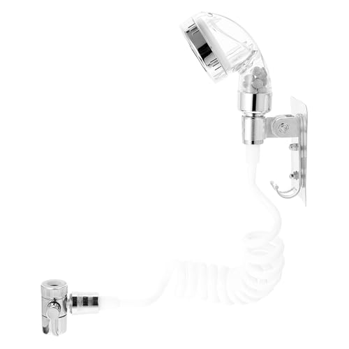 Angoily 1 Juego grifo de la ducha cabezal de ducha de mano grifo del fregadero cabezal de ducha Boquilla chuveiro exterior duchas exterior Rociador de fregadero con accesorio abdominales