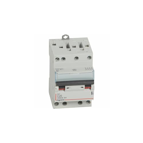 406911 Disjoncteur tétrapolaire 20A - 4P Courbe C - 4,5/6kA - À vis - Legrand DX3