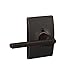 Schlage F10 LAT 716 CEN Latitude Door Lever with Century Trim, Hall & Closet Passage Lock, Aged Bronze