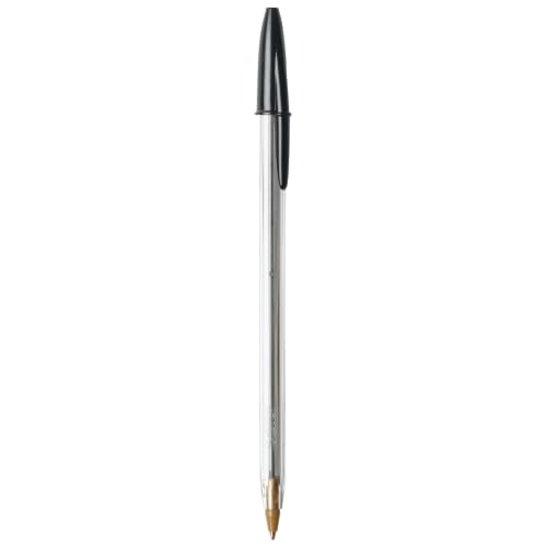 BIC Cristal Original - Stylos-Bille Pointe Moyenne (1,0 mm) - Certifiés NF Environnement - Noir, Pochette de 10 – vue 3