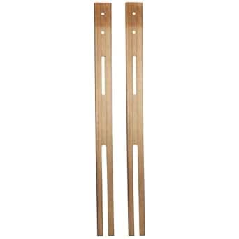 COOL BED Universal Wooden Headboard Struts, Slotted Legs for Divan Bed Headboard Support & Pre-Drilled + Screws (Pack of 2)