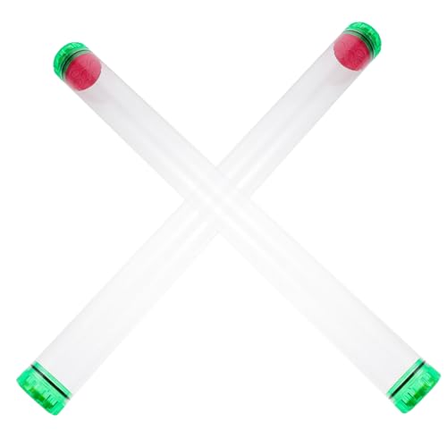 HONMEET 2 Piezas Tubo Flotador de Pesca Transparente Tubo Almacenamiento Resistente Golpes con Esponja Protectora Portátil para Accesorios y Aparejos de Pesca Color Color Aleatorio