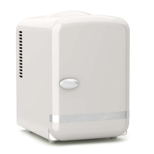 Image of Antarctic Star Mini Fridge Compact Refrigerator with Freezer, Single Reversible Door, Dorm Fridge, Removable Glass Shelf, Defrost Button, for Bedroom, Office, Garage, 1.4 Cu. Ft, White