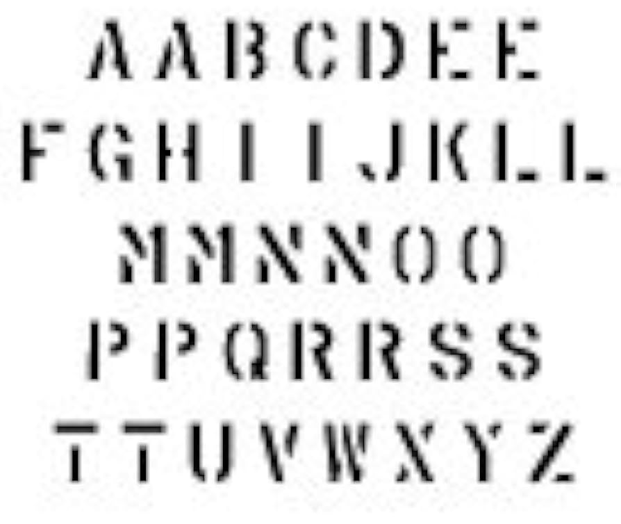Amazon.com : 1/2 inch Military Letter Stencil Set | 10 mil | Paint Stencils for Labels and Wall Signs : Paper Stencils : Arts, Crafts & Sewing