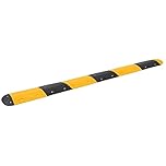 vidaXL Dosso Giallo e Nero 323x32,5x4 cm in Gomma, dissuasore di velocità, rallentatore, dosso in gomma, dosso artificiale, dosso stradale