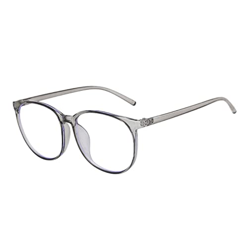 Image of Shiratori Retro Round Blue Light Blocking Glasses for Women Men, Lightweight Metal Temple Eyeglasses