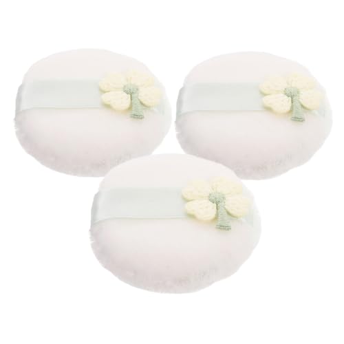 PartyKindom Soft Velvet Makeup Powder Puff 3 Pack Washable and Reusable Ideal for Loose Powder Application
