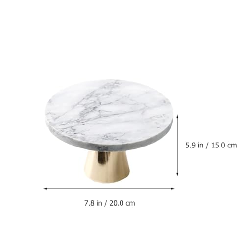 Présentoir à gâteaux en marbre rond réutilisable pour vitrine - 3