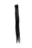 Eine echt wirkende Strähne aus Kunsthaar mit 1 Clip (Klick-Kämme) zur Befestigung. Die glatte Haarverlängerung ist 45cm/ 18inch lang. Farbe: Dunkelbraun und Mittelbraun gemischt. Farbcode: 4/12.