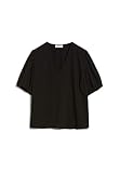 ARMEDANGELS CORANAA - Damen Bluse aus LENZING™ ECOVERO™ L Black Bluse Kurzarm V-Neck Relaxed Fit