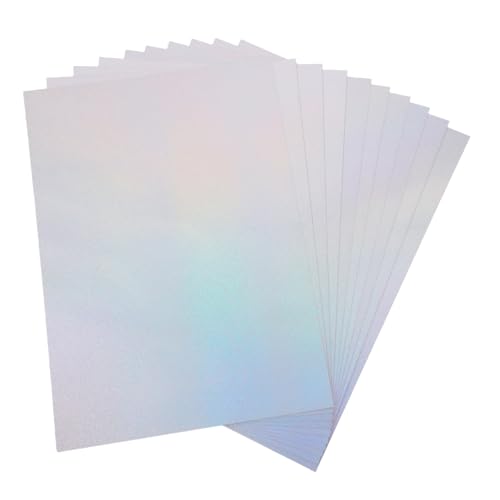 Papier cartonné holographique 50 pièces pour scrapbooking et décoration