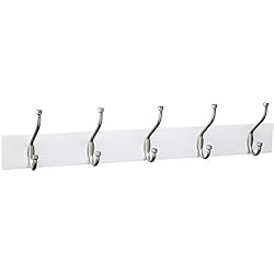 Amazon Percheros Infantiles Amazon Basics - Perchero de montaje en pared, blanco, 1 unidad