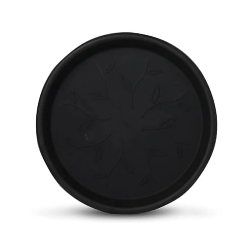 Hug A Plant | Heavy Duty Black Plastic Planter | Grower Pot/Garden Pot with Black Tray for Home & Garden (12INCH | 30CM) (Pack of 1)