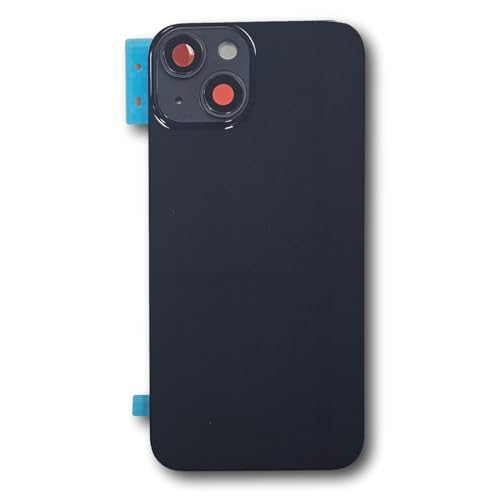 A2649, A2881, A2884, A2883 Smartex® Vetro copribatteria per scocca Posteriore Big Hole Compatibile con iPhone 14  Senza Logo (Nero)