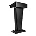 Generic Metal Podium Speaking Desk Multi-Purpose Modern Reception Table Large Capacity for Church Office Home