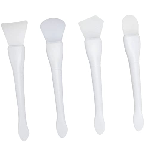 MUSISALY 4個 ダブルヘッドマスクブラシ フェイシャルマスクアプリケーター ヘアレス モイスチャライザー アプリケーター アイマスクアプリケーターツール 保湿 プラスチック