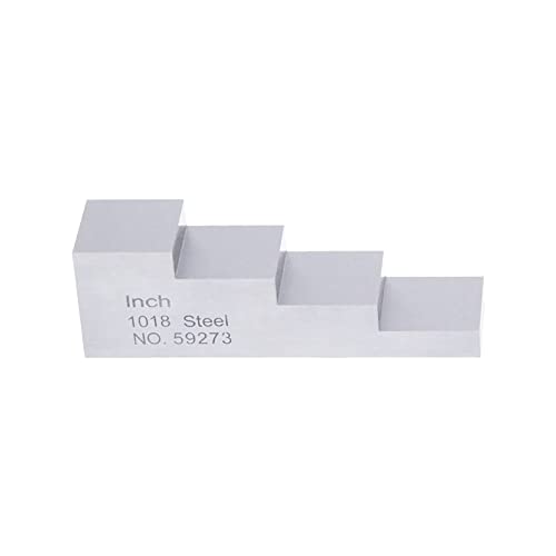 Bloque de calibración de cuña de 4 pasos, rango 0.250" a 1.000", acero inoxidable 304, mecanizado de precisión para medidor ultrasónico de espesor (inspección NDT) miniatura 3