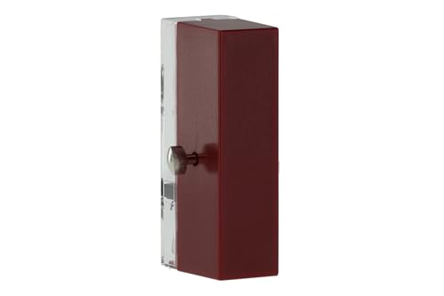 Wittner Metronom Taktell Super-Mini Serie 880 - Kunststoffgehäuse - Ohne Glocke - Rubinrot - Mechanisch zum Aufziehen - Keine Batterien erforderlich - Made in Germany