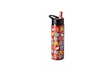 Hox Pokemon Character Faces Drink Bottle 750ml | Reusable BPA-Free Plastic Insulated Sports Bottle with Stainless Steel Flip-Top | Spill Proof & Carry Loop | Keeps Cold for 24hrs & Hot for 12hrs