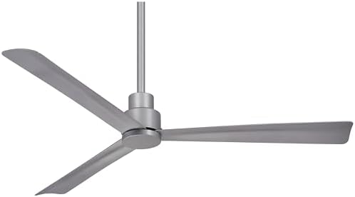 Minka-Aire F787-SL Simple 52 Inch Outdoor 3 Blade Ceiling Fan with DC Motor in Silver Finish