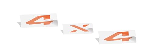 Image of Reflective Concepts 4x4 Emblem Overlay Decal Sticker -Fits: 2019-2026 Ram, NOT for Classic - (Color: Reflective Orange)