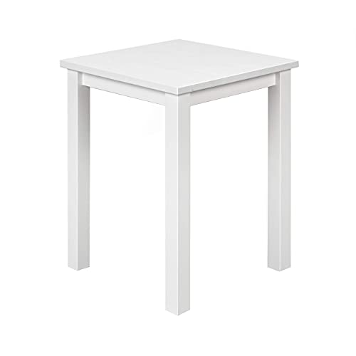 Mesa de Comedor de Madera escandinava Mesa de Cocina Mesa de Ordenador Mesa de Consola Oficina en casa Mesa de Comedor Mesa de salón Mesa de Estudio, 45 x 45 cm, Altura 55, White Cover