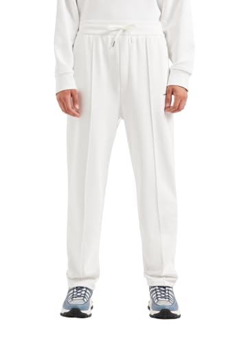 Armani Exchange Cotton French Terry Sweatpant Wiith Front Pleat Detail pantalones de chándal, Hombre, Off White, XXL