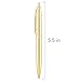 Unibene 6 Pack Gold Click Ballpoint Pens - Black ink Medium Point(1 mm), Metallic Retractable Pen Nice Gift for Business Office Students Teachers Wedding Christmas