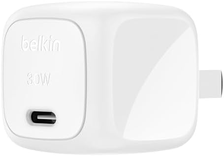 Belkin Cubic Charger 30W USB-C充電器 PD3.1対応 高速充電対応 PPS対応 Macbook iPad iPhone Android スマホ・タブレット各種対応 旅行や出張に最適 折り畳みプラグ PSE技術基準適合 ホワイト WCA008qcWH