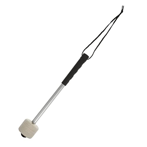 Baquetas de aleación de aluminio con cabeza de fieltro, portátiles, para instrumentos de percusión, bandas marciales y timbales miniatura 1