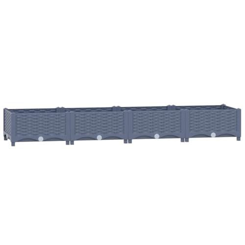 vidaXL Hochbeet Blumenkasten Gemüsebeet Pflanzbeet Blumenbeet Pflanzkasten Blumenkübel Pflanzkübel Kräuterbeet 160x40x23cm Polypropylen