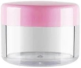 Recipiente transparente de 50 piezas con tapa de color rosa, morado, negro y azul, 3 g, 5 g, 10 g, 15 g, 20 g, 3 g, 1 g, tapa transparente rosa
