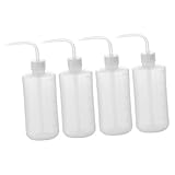 Amosfun 4 piezas Botellas de Riego y Lavado con Boca Curva Unidades Botellas Exprimibles Portátiles para y Tatuajes Diseño Antigoteo y Multiuso para Interior y Oficina