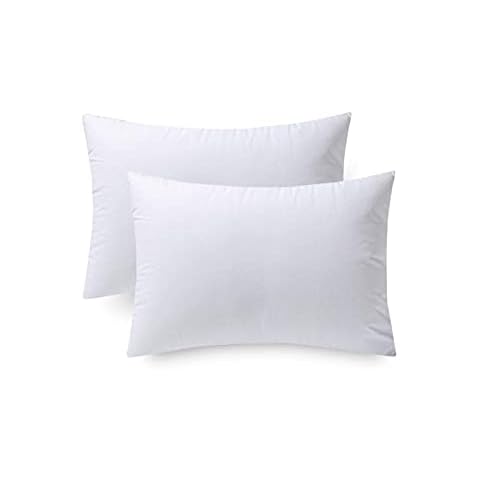 Nod Off Pack of 2 Cushion Inner Pads - 12” x 20” (30cm x 50cm) Hollowfibre Stuffed Square Cushion Insert - Hypoallergenic Bounce Back Decorative Cushion for Sofa, Bed, & Outdoor Cover