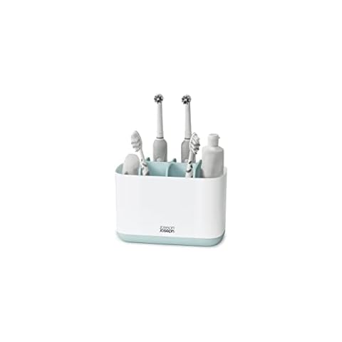 Joseph Joseph Easystore - Portacepillos de Dientes con Base Antideslizante y 6 Compartimentos Cover